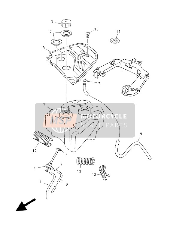 Yamaha YN50EM 2013 Serbatoio di carburante per un 2013 Yamaha YN50EM